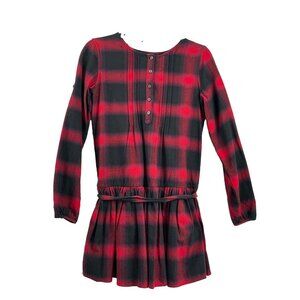 Ralph Lauren Plaid Flannel Dress Girls Size 16 Grunge Gorpcore